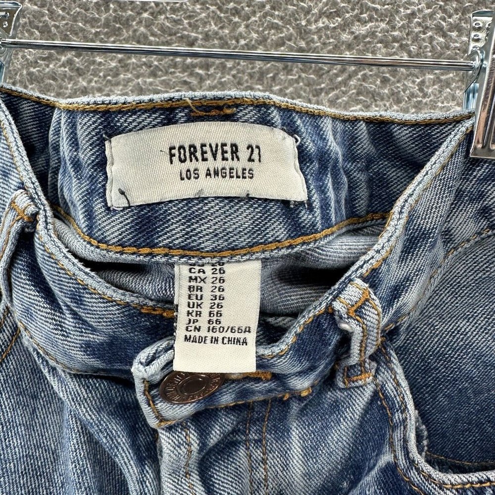 Forever 21 Shorts Women's 26 Blue Denim Cut Off Shorts Size 26 - Picture 4 of 12